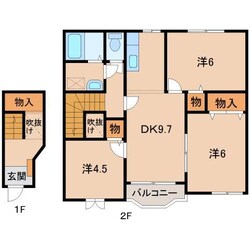 サンセール三宅の物件間取画像